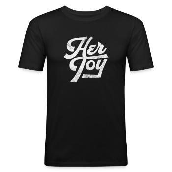 Sadomaso - Männer Slim Fit T-Shirt - Schwarz - Vorne - Nik (191cm)