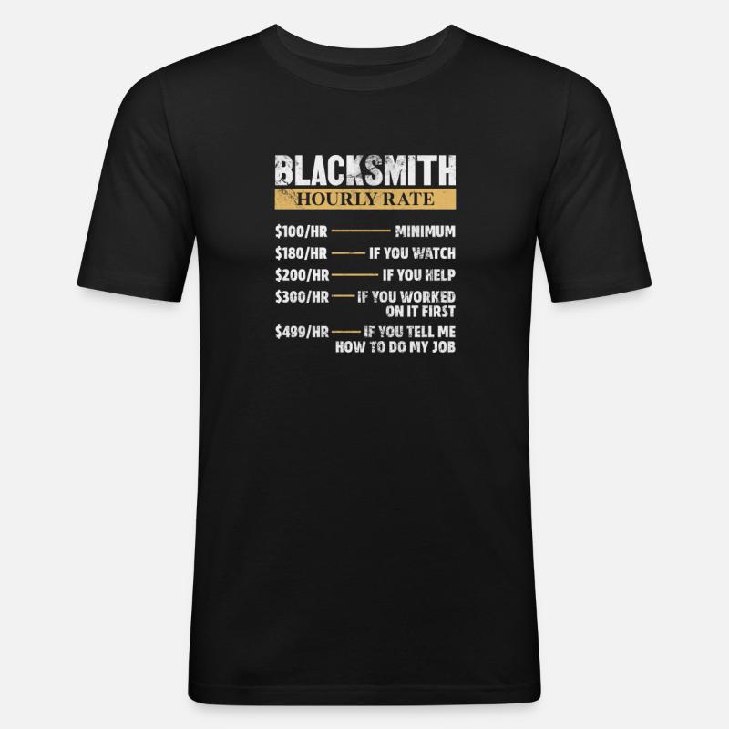 Schmied - Männer Slim Fit T-Shirt - Schwarz