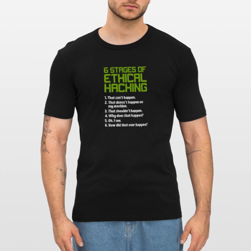 Hacker Coder Computer Hacking Cadeau T-shirt près du corps Homme
