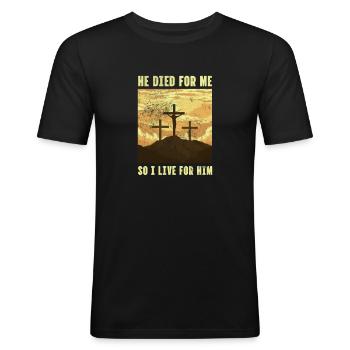 Bible - Men's Slim Fit T-Shirt - black - Front - Nik (191cm)