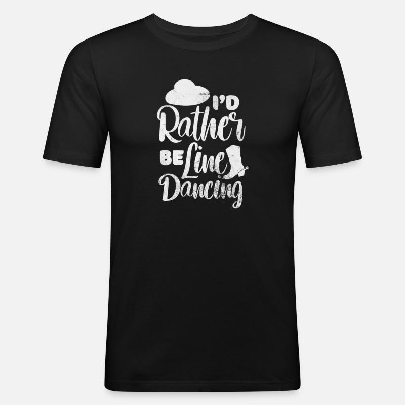 Linedance - Männer Slim Fit T-Shirt - Schwarz