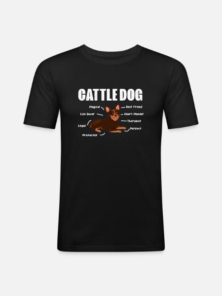 Bouvier australien - T-shirt près du corps Homme - noir