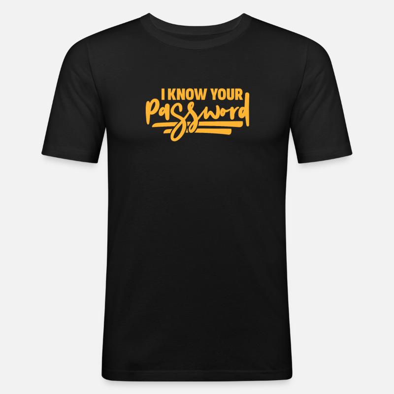 Hacker Coder Computer Hacking Cadeau - T-shirt près du corps Homme - noir