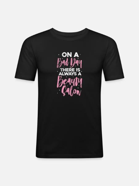 Kosmetikerin - Männer Slim Fit T-Shirt - Schwarz