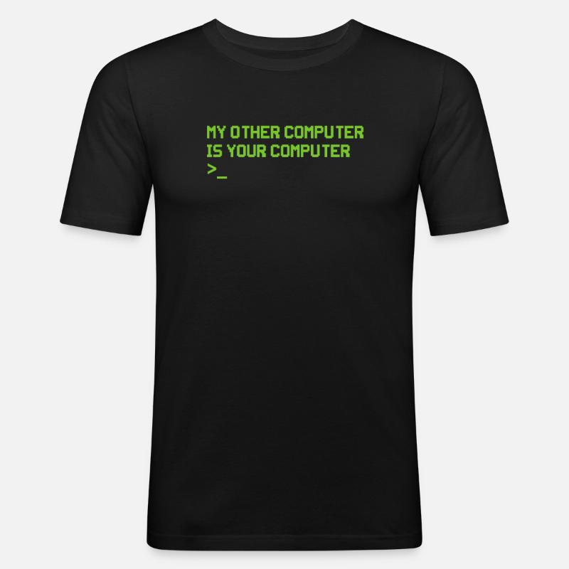 Hacker Coder Computer Hacking Cadeau - T-shirt près du corps Homme - noir