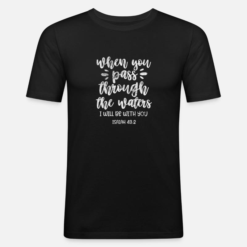 Bibel - Männer Slim Fit T-Shirt - Schwarz