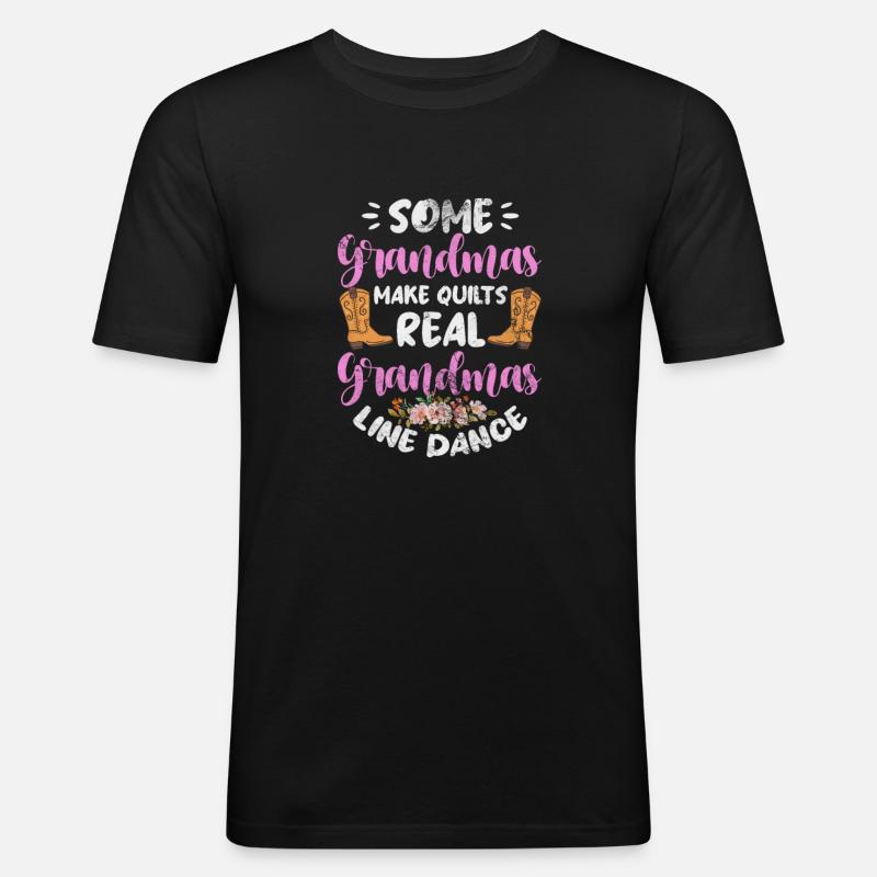 Linedance - Männer Slim Fit T-Shirt - Schwarz