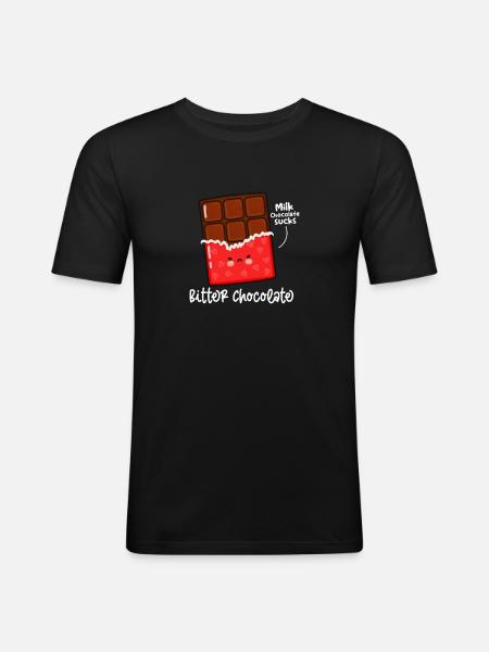 Chocolate Chocolate Food Cocoa Gift - Men's Slim Fit T-Shirt - black