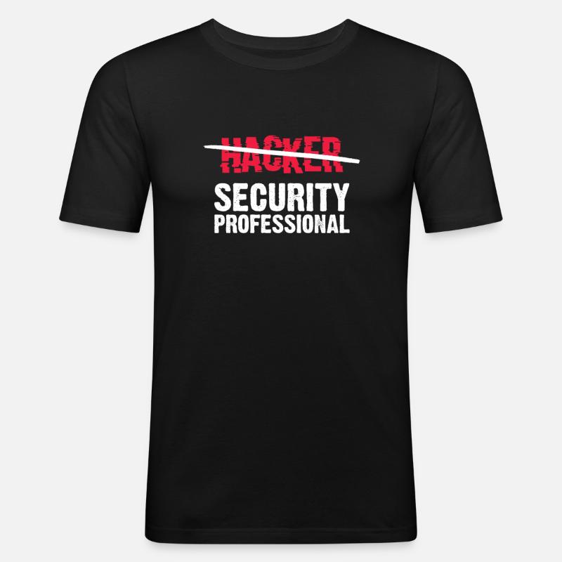 Hacker Coder Computer Hacking Gift - Men's Slim Fit T-Shirt - black