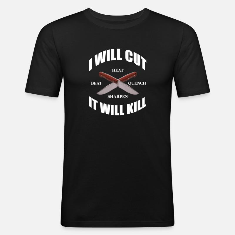 Blacksmith Schiede Anvil Cutler Gift - Men's Slim Fit T-Shirt - black
