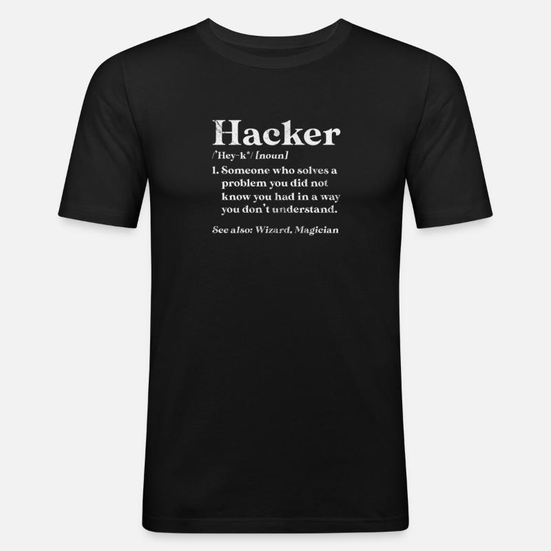 Hacker - Men's Slim Fit T-Shirt - black