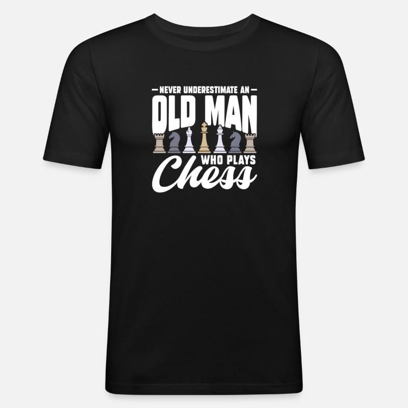 Chess Chessboard Checkmate Chess Player - Men's Slim Fit T-Shirt - black