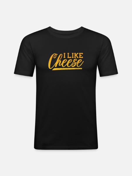 Cheese - Men's Slim Fit T-Shirt - black