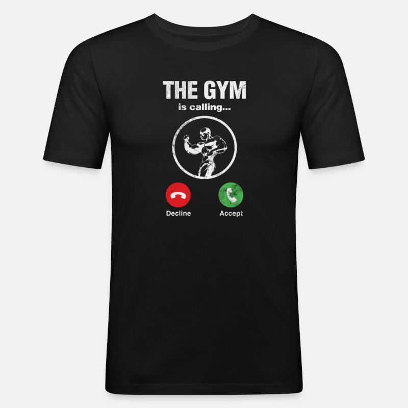 Bodybuilder - Männer Slim Fit T-Shirt - Schwarz