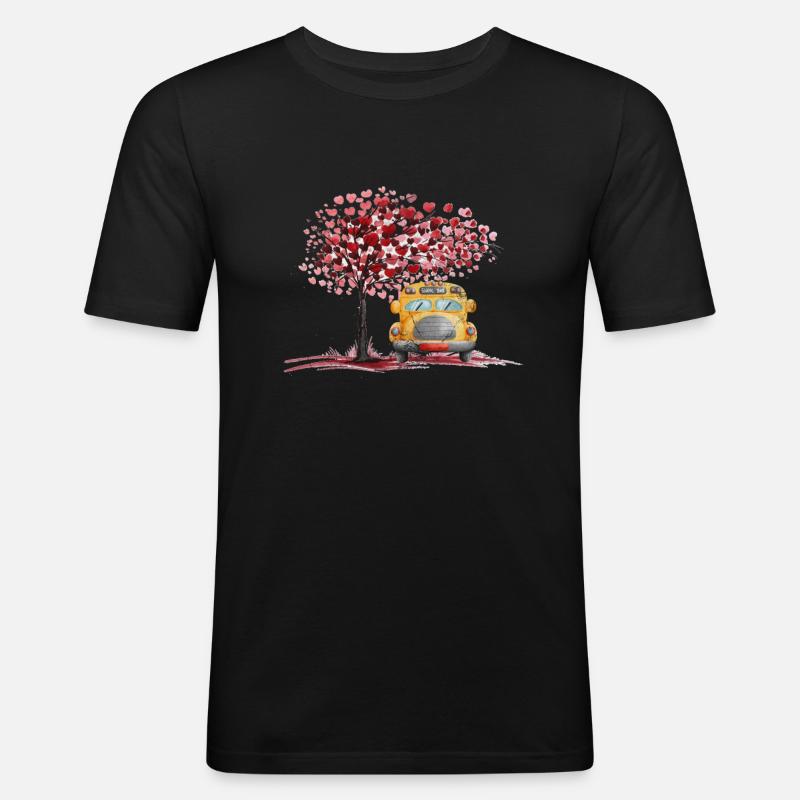 Busfahrer - Männer Slim Fit T-Shirt - Schwarz