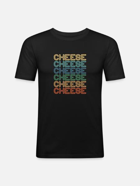 Cheese Cheesecake Food Gift - Men's Slim Fit T-Shirt - black