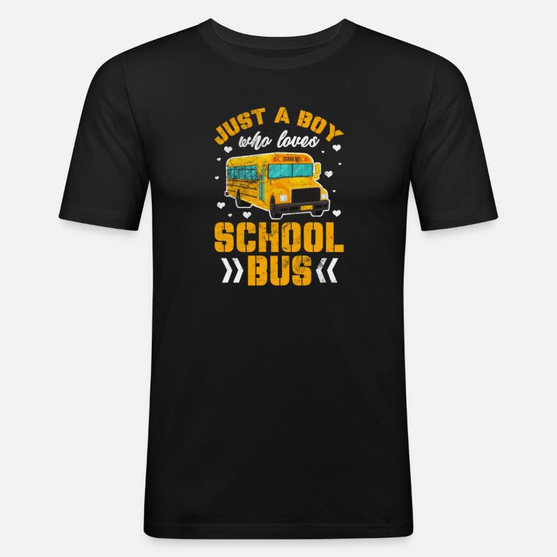 Busfahrer - Männer Slim Fit T-Shirt - Schwarz