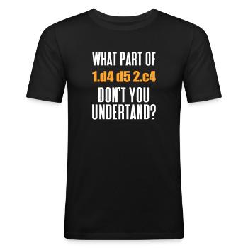 Schach Schachbrett Schachmatt Schachspieler - Männer Slim Fit T-Shirt - Schwarz - Vorne - Nik (191cm)