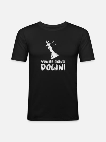 Schach - Männer Slim Fit T-Shirt - Schwarz