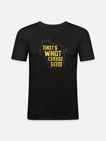 Cheese - Men's Slim Fit T-Shirt - black