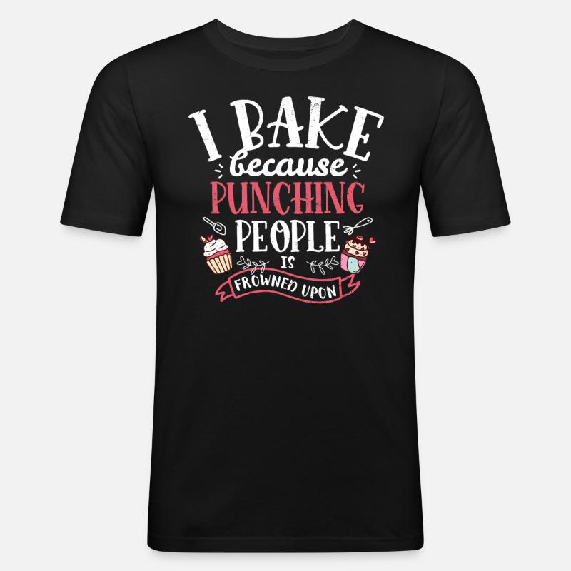 Cupcake - Männer Slim Fit T-Shirt - Schwarz