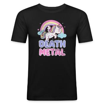 Death metal - Men's Slim Fit T-Shirt - black - Front - Nik (191cm)