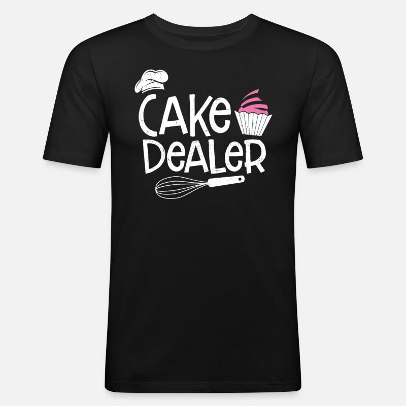 Cupcake - Männer Slim Fit T-Shirt - Schwarz