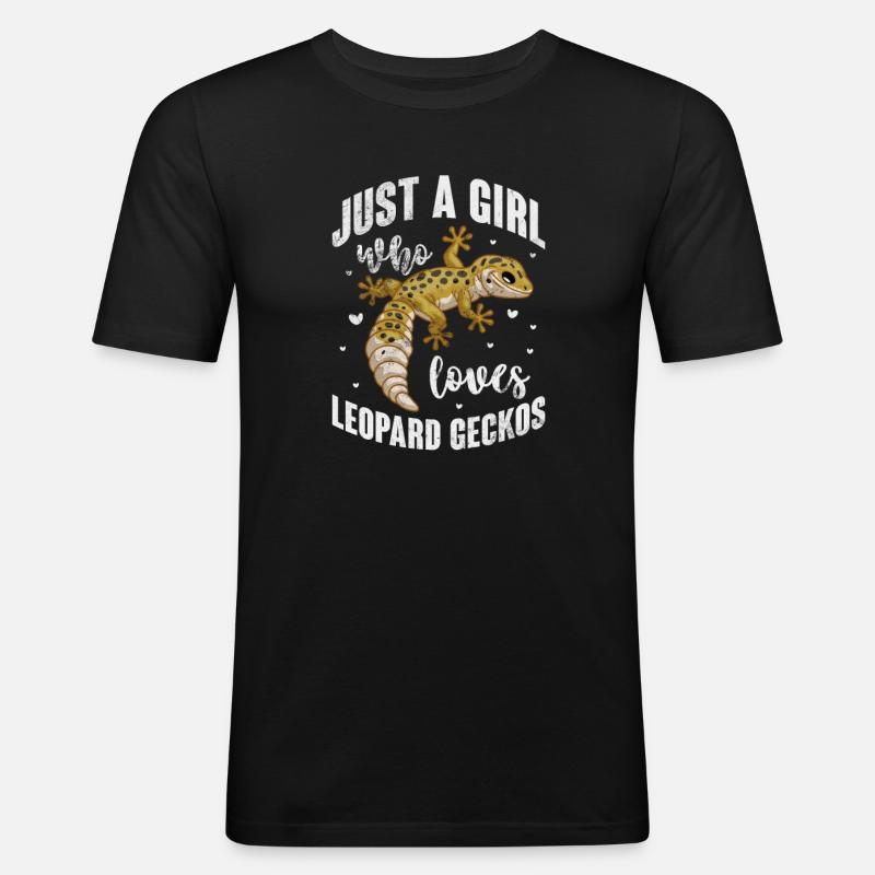 Gecko - Männer Slim Fit T-Shirt - Schwarz