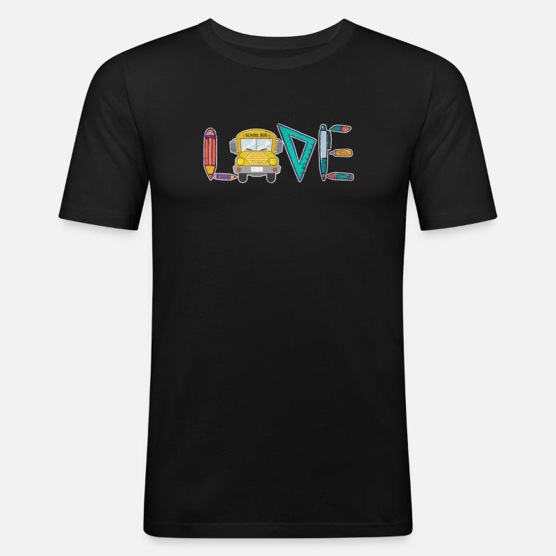 Busfahrer - Männer Slim Fit T-Shirt - Schwarz