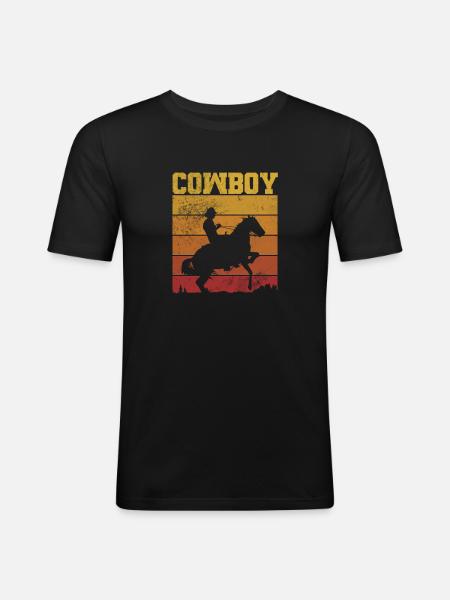 Cowboy - Men's Slim Fit T-Shirt - black