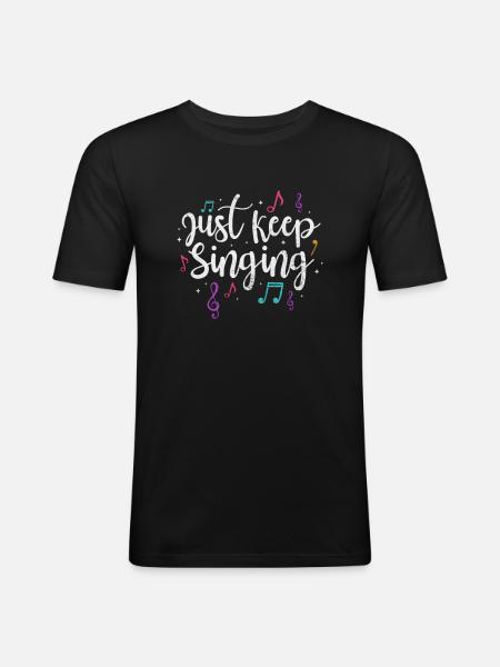 Singer - Men's Slim Fit T-Shirt - black