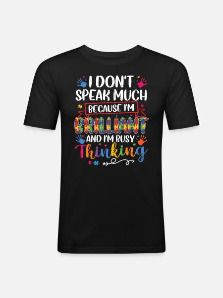 Autisme - T-shirt près du corps Homme - noir