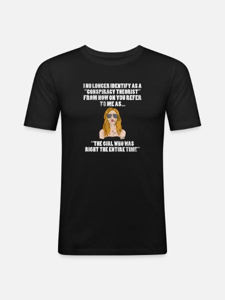 Conspiration - T-shirt près du corps Homme - noir