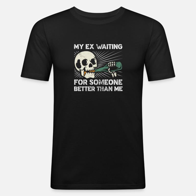 Scheidung - Männer Slim Fit T-Shirt - Schwarz