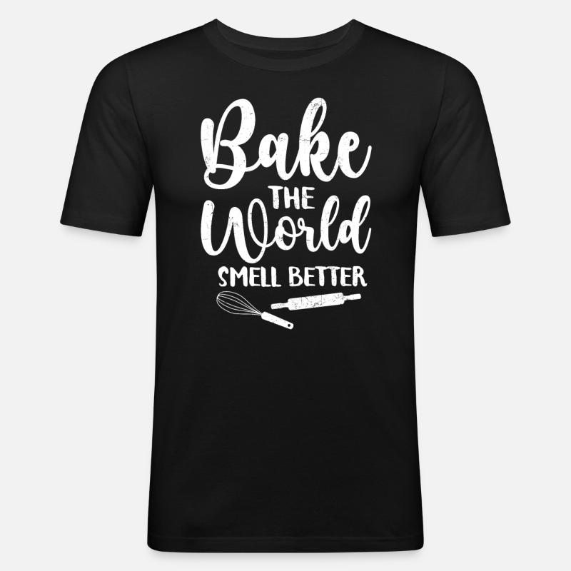 Bäcker - Männer Slim Fit T-Shirt - Schwarz