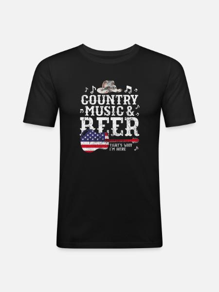 Country - Men's Slim Fit T-Shirt - black