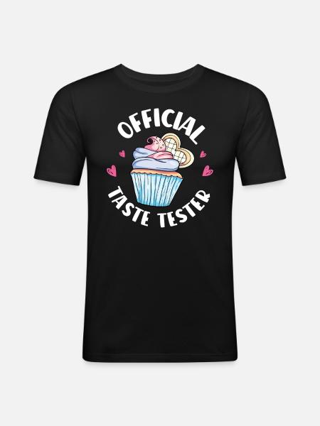 Cupcake Muffin Baking Gift - Men's Slim Fit T-Shirt - black