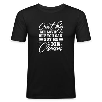 Ice Cream Ice Cream Ice Cream Summer Gift - Men's Slim Fit T-Shirt - black - Front - Nik (191cm)
