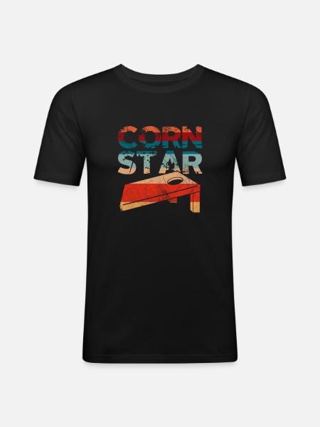 Cornhole - T-shirt près du corps Homme - noir