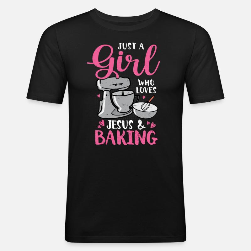 Bäcker - Männer Slim Fit T-Shirt - Schwarz