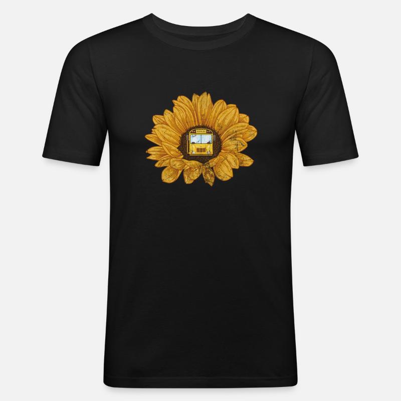 Busfahrer - Männer Slim Fit T-Shirt - Schwarz