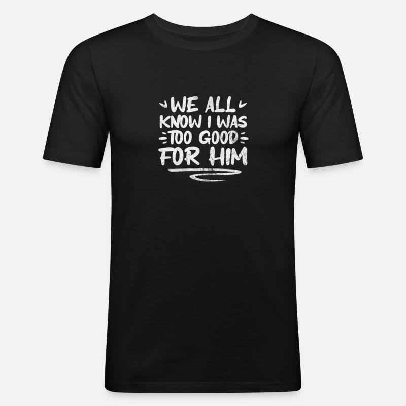 Scheidung - Männer Slim Fit T-Shirt - Schwarz
