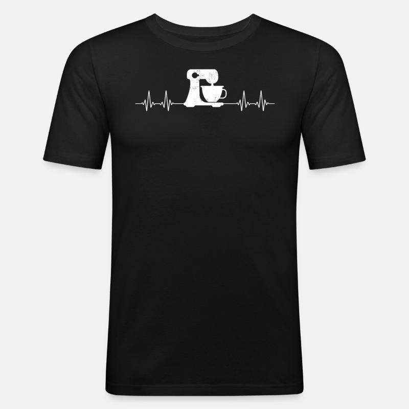Bäcker - Männer Slim Fit T-Shirt - Schwarz