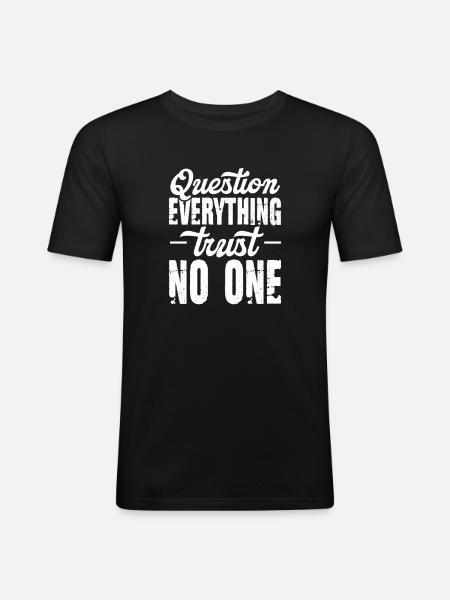 Conspiracy Conspiracy Theory Gift - Men's Slim Fit T-Shirt - black