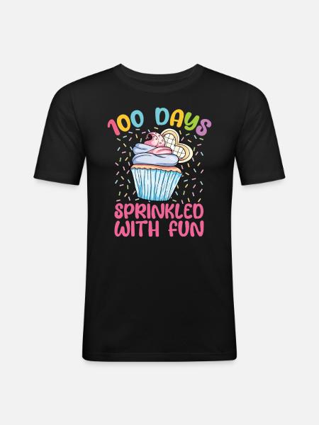 Cupcake Muffin Baking Gift - Men's Slim Fit T-Shirt - black