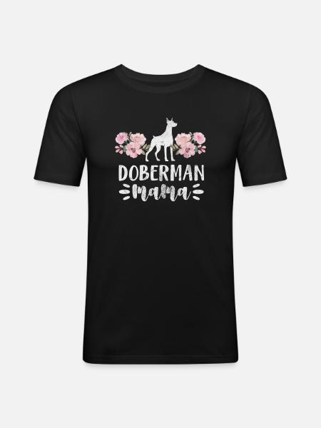 Doberman - Men's Slim Fit T-Shirt - black