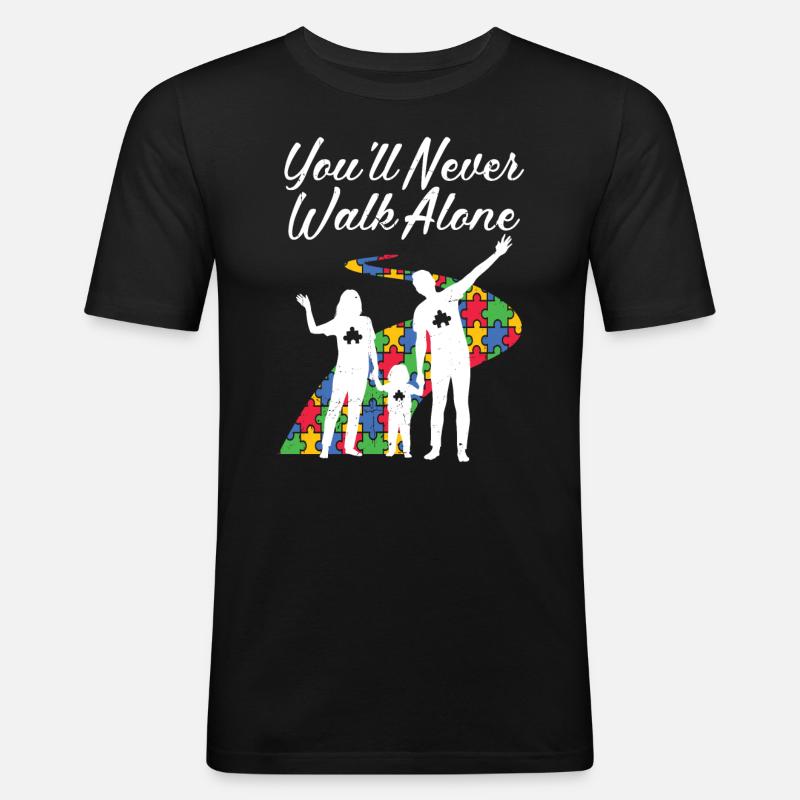 Autismus - Männer Slim Fit T-Shirt - Schwarz