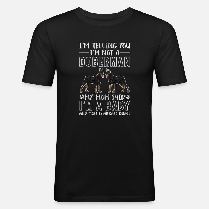 Dobermann - Männer Slim Fit T-Shirt - Schwarz