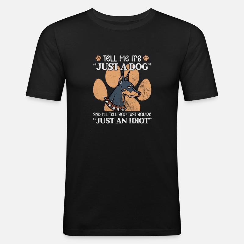 Dobermann - Männer Slim Fit T-Shirt - Schwarz