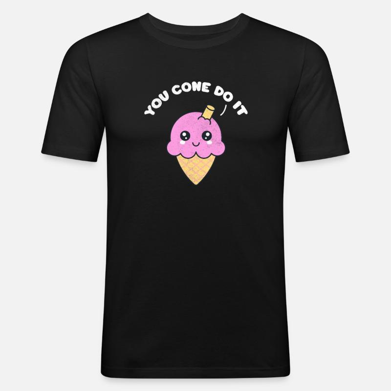Glace - T-shirt près du corps Homme - noir